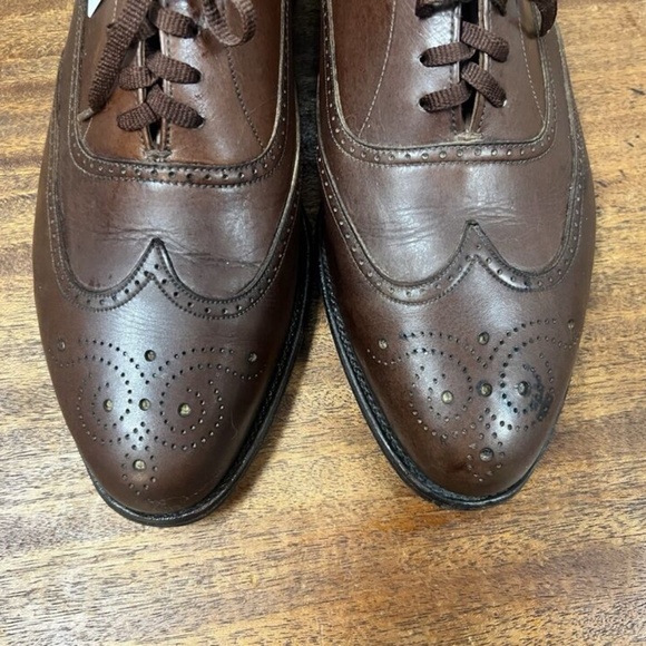Lord & Taylor, Men’s, Shoes Oxford, Leather, Brown, Size 9.5, Lace up, Wingtip.! main image 10